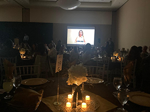 video playing at the 2025 NCSBS 25th anniversary gala